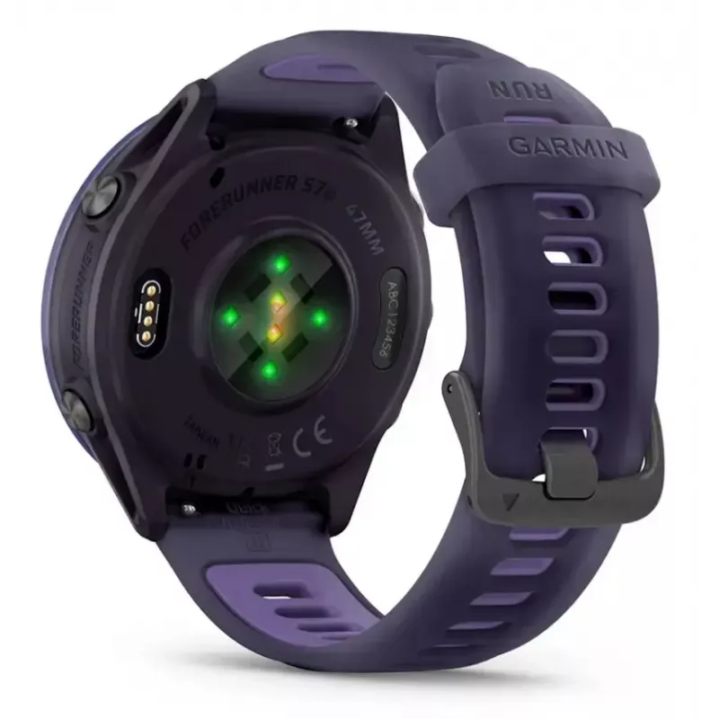 Nutikell GARMIN Forerunner 570 47 mm — 1.4 tolli AMOLED 454×454, puuteekraan, Wi‑Fi, GPS, 8 GB, violetne, 50 g
