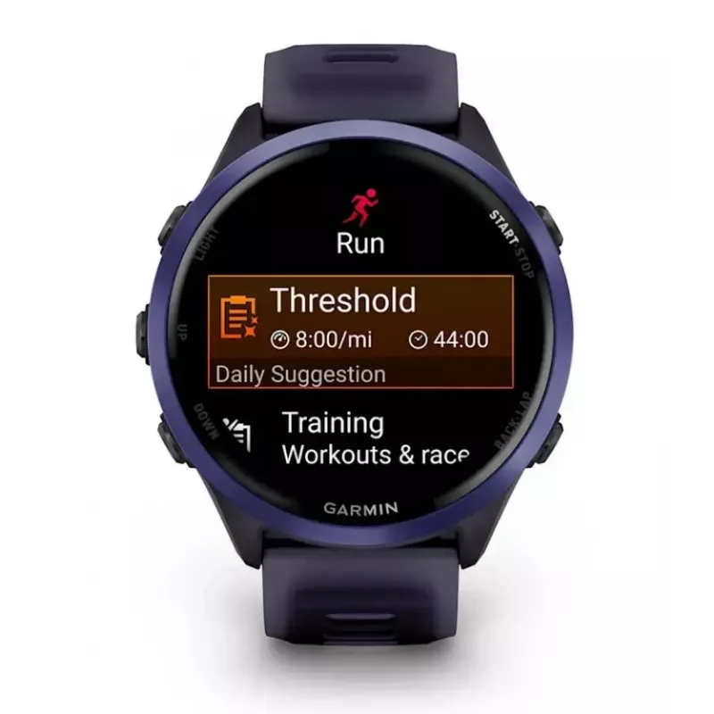 Nutikell GARMIN Forerunner 570 47 mm — 1.4 tolli AMOLED 454×454, puuteekraan, Wi‑Fi, GPS, 8 GB, violetne, 50 g