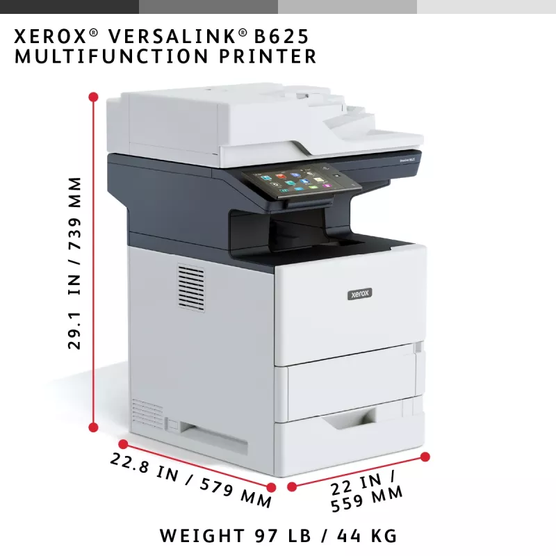Xerox VersaLink B625 A4 61ppm Duplex Copy/Print/Scan/Fax PS3 PCL5e/6 2 Alust 650 Lehte