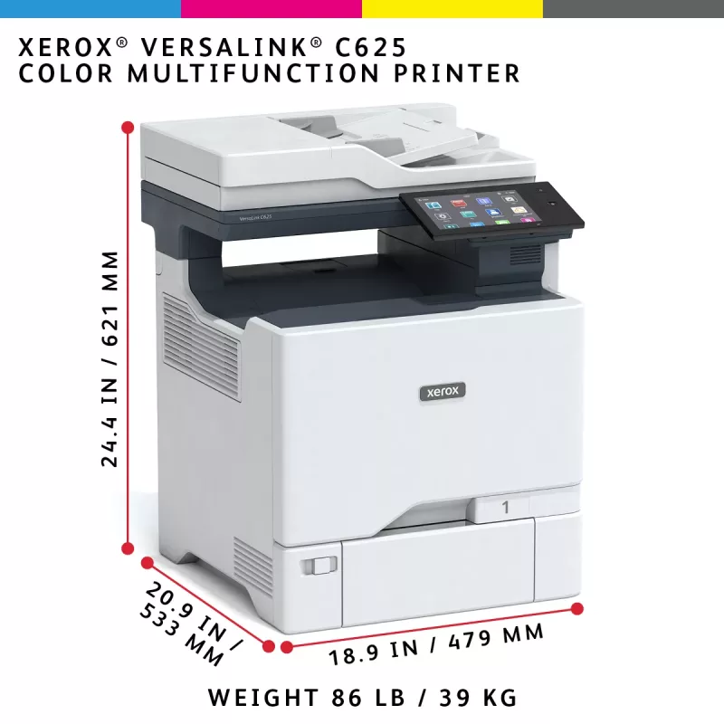 Xerox VersaLink C625 A4 50ppm Duplex Kopeeri/Prindi/Skanni/Faks PS3 PCL5e/6 2 Alust 650 Lehte