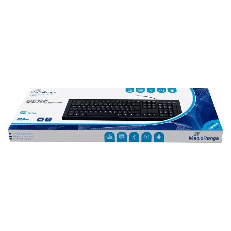 klaviatuur MediaRange MROS101 Office USB QWERTZ German Must