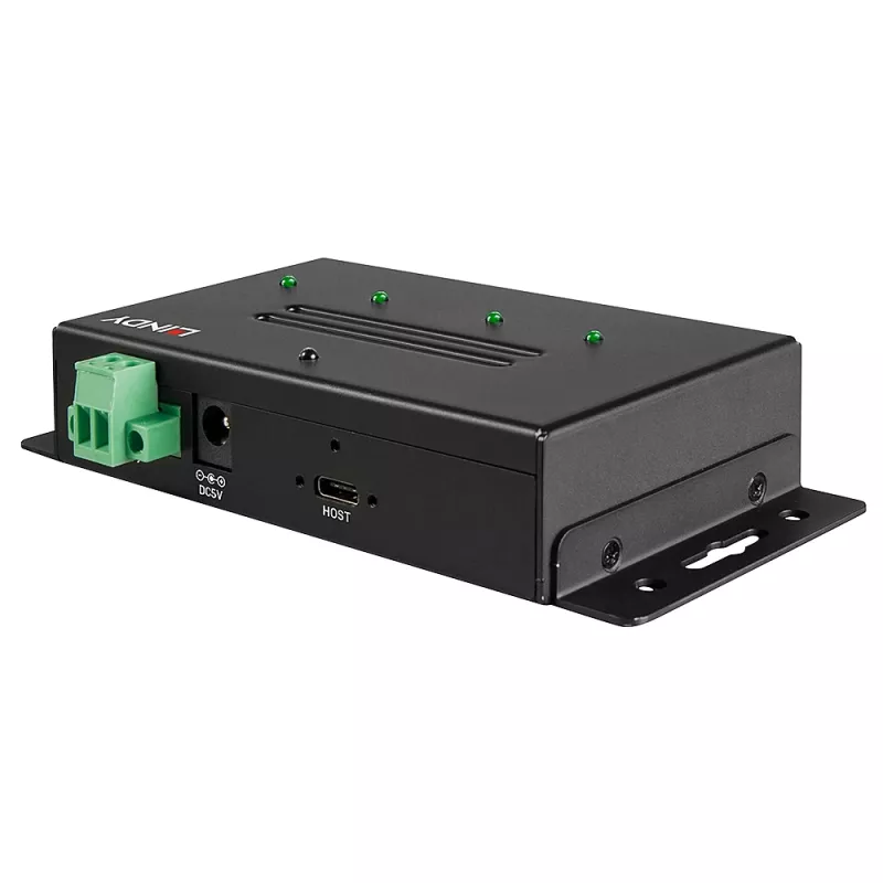 USB-jaotur Lindy 4 pordiga USB 3.2 Gen 2 USB-C metallist jaotur