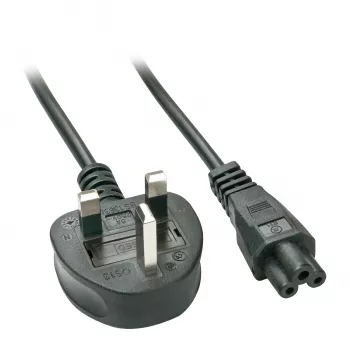 Lindy 2m UK 3-kontaktiline C5 võrgukaabel, pliivaba