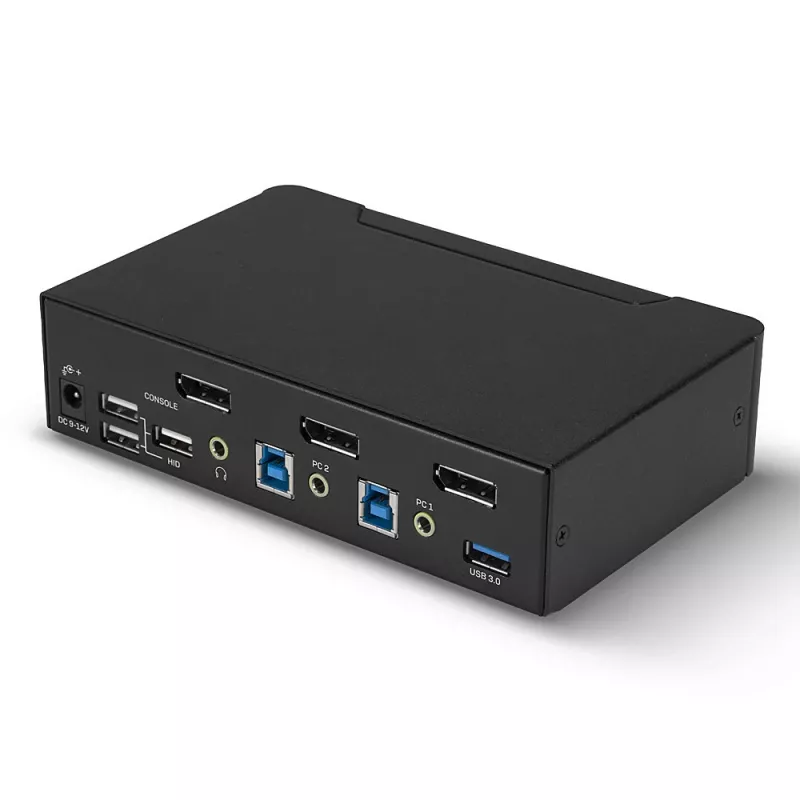 Lindy 2-pordiline DisplayPort 1.4, USB 3.0 ja heli KVM-lüliti