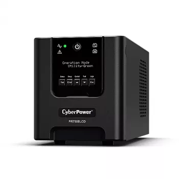 CyberPower PR750ELCDGR katkematu toiteallikas (UPS) Line-Interactive 0.75 kVA 675 W 4 vahelduvvoolu pistikupesa