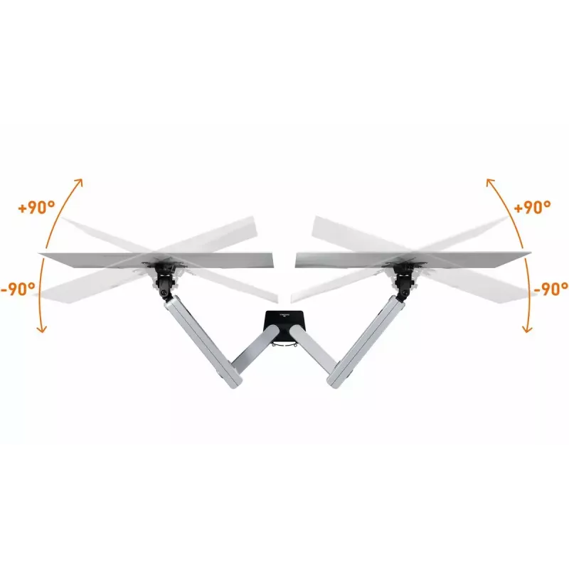 Monitorikinnitus Durable 509723 81.3 cm Seinale Hõbedane Klamber 8 kg