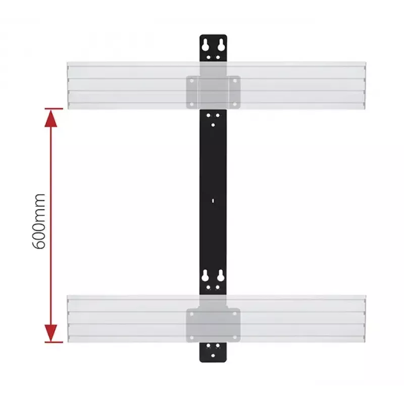 B-Tech SYSTEM X - Topeltkinnitusklamber BT8390 jaoks - 19 mm seinast