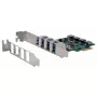 EXSYS 4-pordiline USB 3.2 Gen 1 PCIe kaart isetoitega 3A Renesas