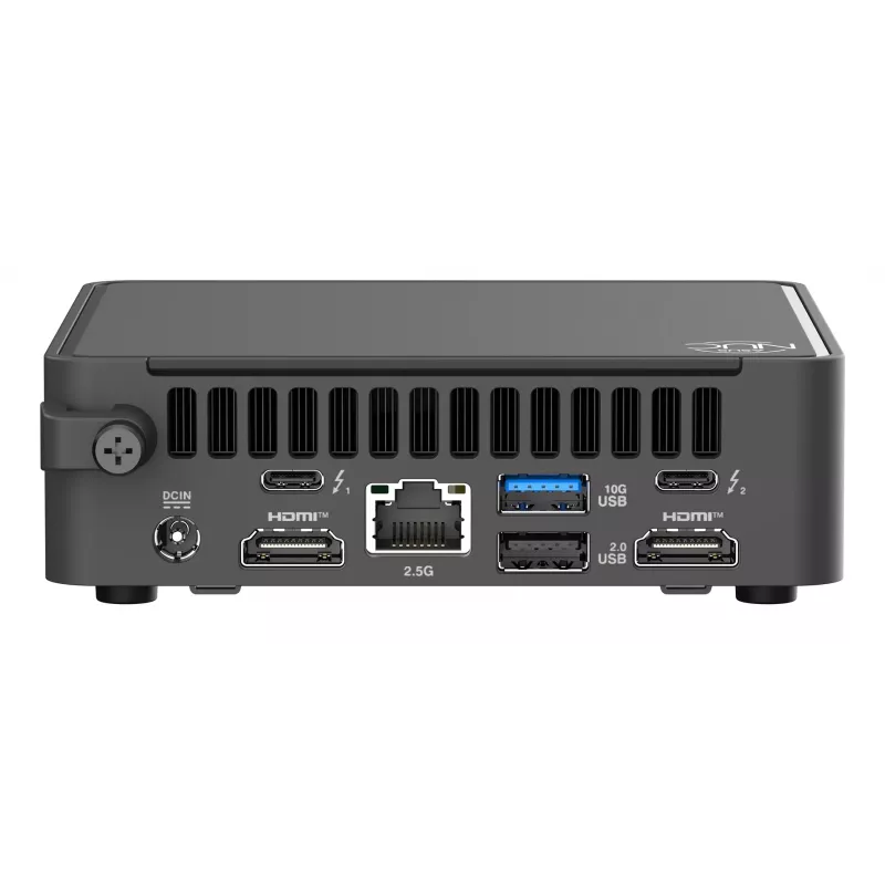 Mini PC barebone ASUS NUC 15 Pro Must 240H — Intel Core Ultra 7 240H, DDR5 kuni 96 GB, M.2 SSD kuni 8 TB, Wi‑Fi 7, Bluetooth 5.4