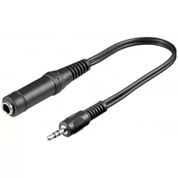 Kõrvaklappide adapter Goobay 3,5 mm isane kuni 6,35 mm emane 0,2 m