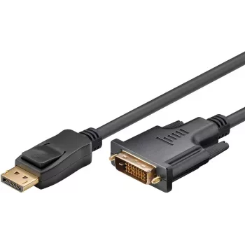 Goobay DisplayPort/DVI-D adapterkaabel 1.2 kullatud 1 m