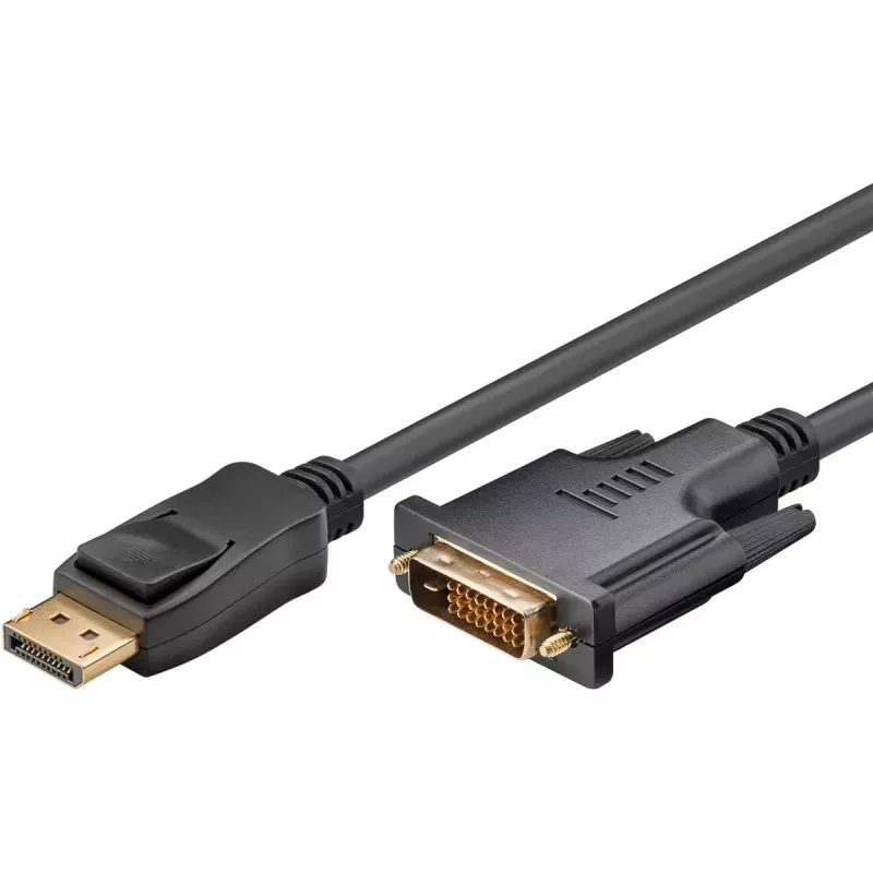 Goobay DisplayPort/DVI-D adapterkaabel 1.2 kullatud 1 m