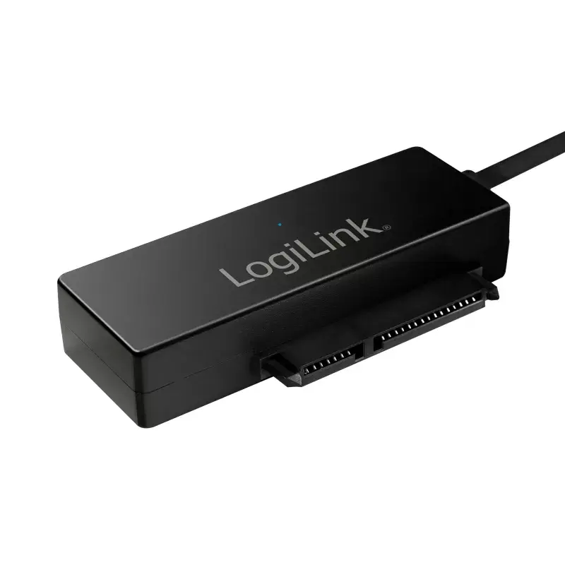 LogiLink Adapter USB 3.0 to SATA with OTB - Speicher-Controller mit Datenanzeige, Netzanzeige, OneTouchEasy-Button (OTB) - SATA 3Gb/s - 3 Gbit/s - USB