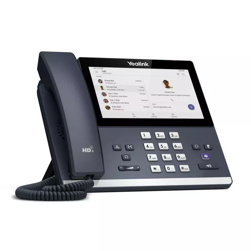 IP-telefon Yealink MP56 Microsoft Teams Edition — 7-tolline puutetundlik ekraan, Android, Gigabit Ethernet, PoE, Bluetooth, juhtmega telefonitoru