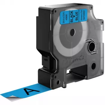 DYMO autentsed D1 sildid | Must trükk sinisel lindil | 19 mm x 7 m | Isekleepuvad sildid LabelManager siltide valmistajatele | Valmistatud Euroopas