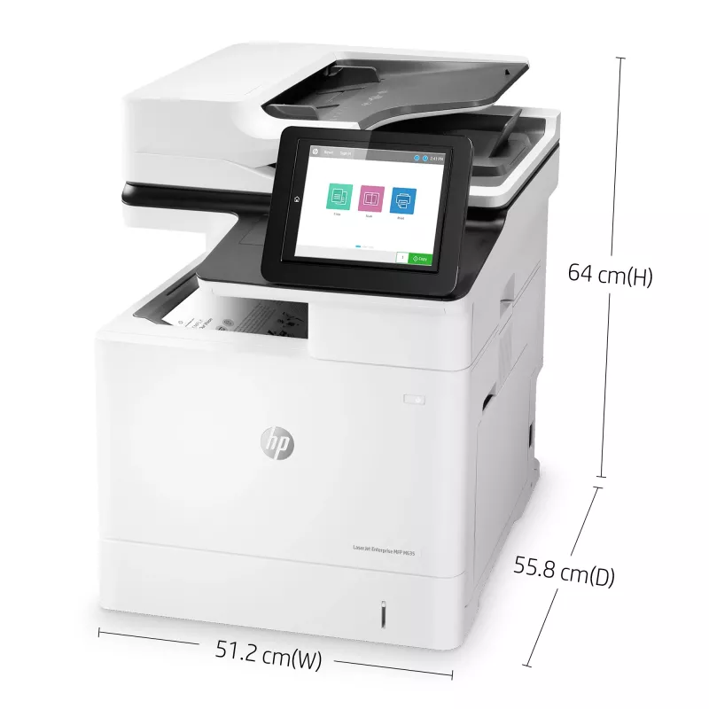 HP LaserJet Enterprise MFP M635h, Laser, ühevärviline printimine, 1200 x 1200 DPI, ühevärviline koopia, A4, must, valge