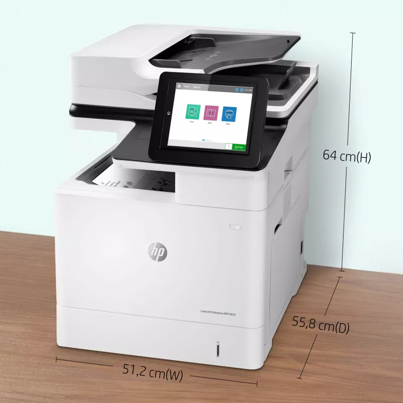 HP LaserJet Enterprise MFP M635h, Laser, ühevärviline printimine, 1200 x 1200 DPI, ühevärviline koopia, A4, must, valge