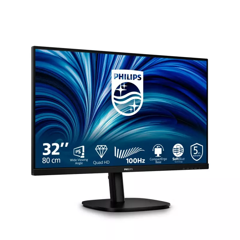 Philips 3000 seeria 32B2N3500/00 arvutimonitor 80 cm (31,5 tolli) 2560 x 1440 pikslit Quad HD LCD Must