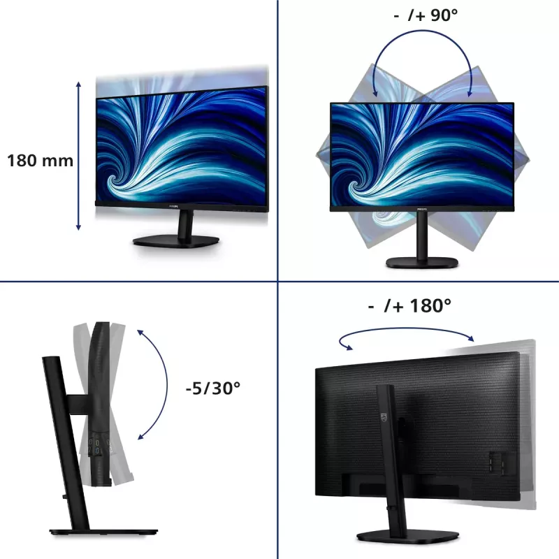Philips 3000 seeria 32B2N3500/00 arvutimonitor 80 cm (31,5 tolli) 2560 x 1440 pikslit Quad HD LCD Must