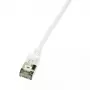 Võrgukaabel LogiLink CQ9011S RJ-45 Cat6a 0,3 m Valge