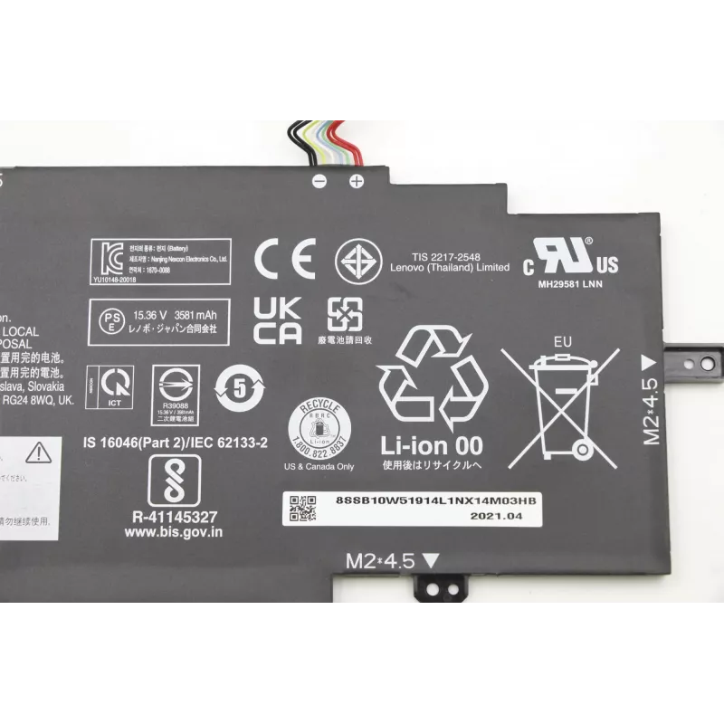Sisemine liitiumioon sülearvuti aku Lenovo 57Wh mudel 5B10W13976 ühilduvatele Lenovo sülearvutitele
