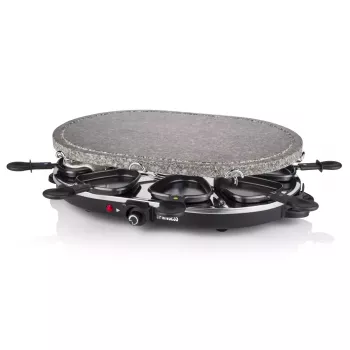 Princess 162720 Raclette 8 Oval Stone Grill Party 1200W 8 panni