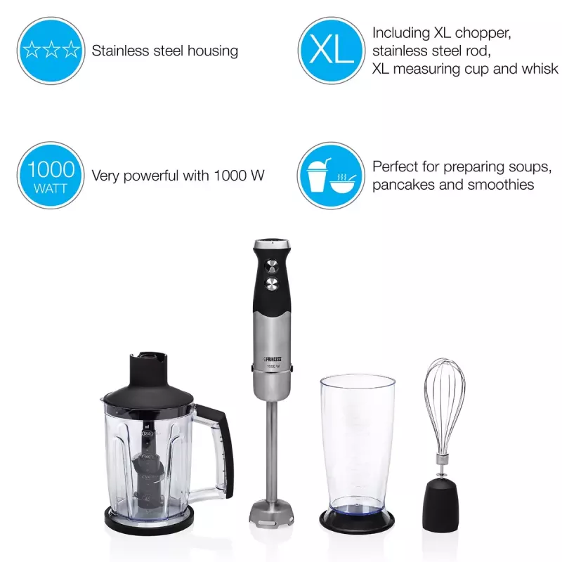 Sukelmikser Princess 01.221221.01.001 Hand Blender Set