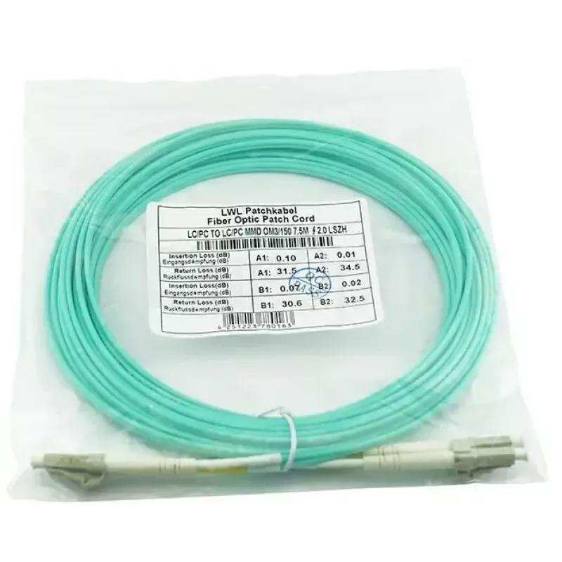 Fiiberoptiline kaabel BlueOptics 050502T512000030M-BO 2x LC 2x SC LC/APC OM3 30 m roheline