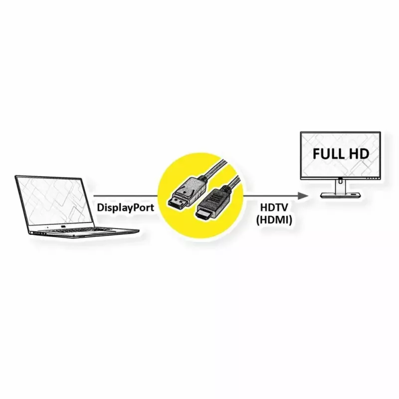 DisplayPort ROLINE 11.44.5782-10 HDTV must