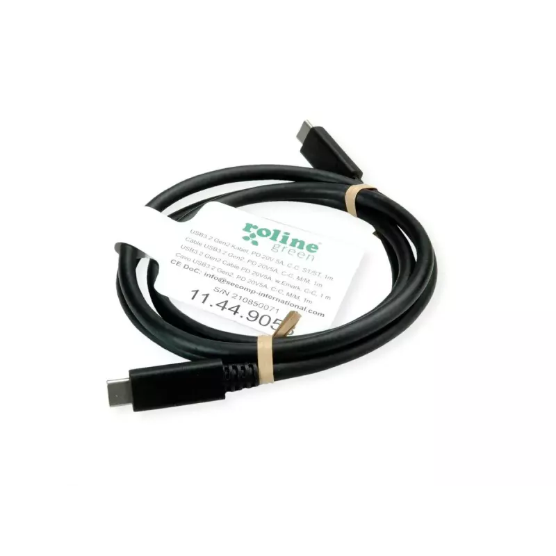 USB-kaabel ROLINE roheline 11.44.9056 USB 3.2 Gen 2 1m USB C Must