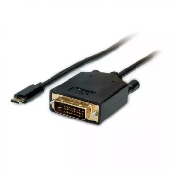 Video kaabliadapter VALUE 11.99.5831 1m USB C DVI Must