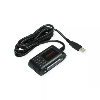 ROLINE 12.02.1017 kaabli soomuundur USB A RS-232 + DB25 Must 1,8 m
