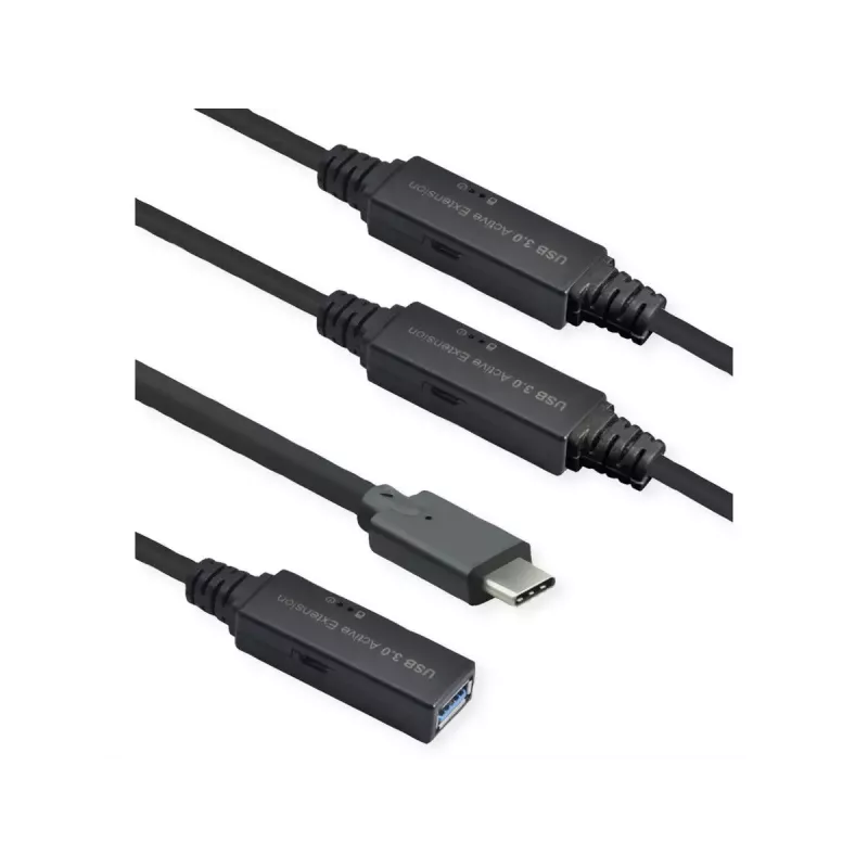 ROLINE USB kaabel 12.04.1068 USB 3.2 Gen 1 20 m USB C USB A Must