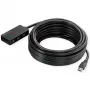 ROLINE USB 3.2 Gen 1 jaotur 4 pordiga koos repiiteriga, must, 10 m