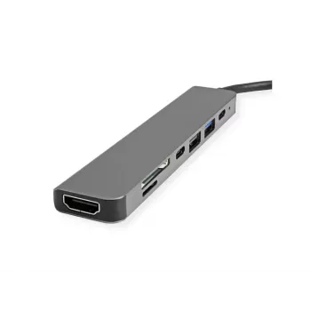 Sülearvuti dokk VALUE 12.99.1136 juhtmega USB 3.2 Gen 2 USB-C must hall