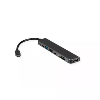 Sülearvuti dokk VALUE 12.99.1136 juhtmega USB 3.2 Gen 2 USB-C must hall