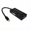 Video kaabliadapter VALUE 12.99.3154 Mini DisplayPort HDMI VGA 0.1m Must