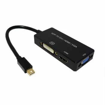 Video kaabliadapter VALUE 12.99.3154 Mini DisplayPort HDMI VGA 0.1m Must
