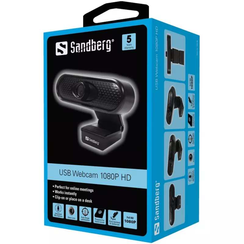 Veebikaamera Sandberg USB Webcam 1080P HD