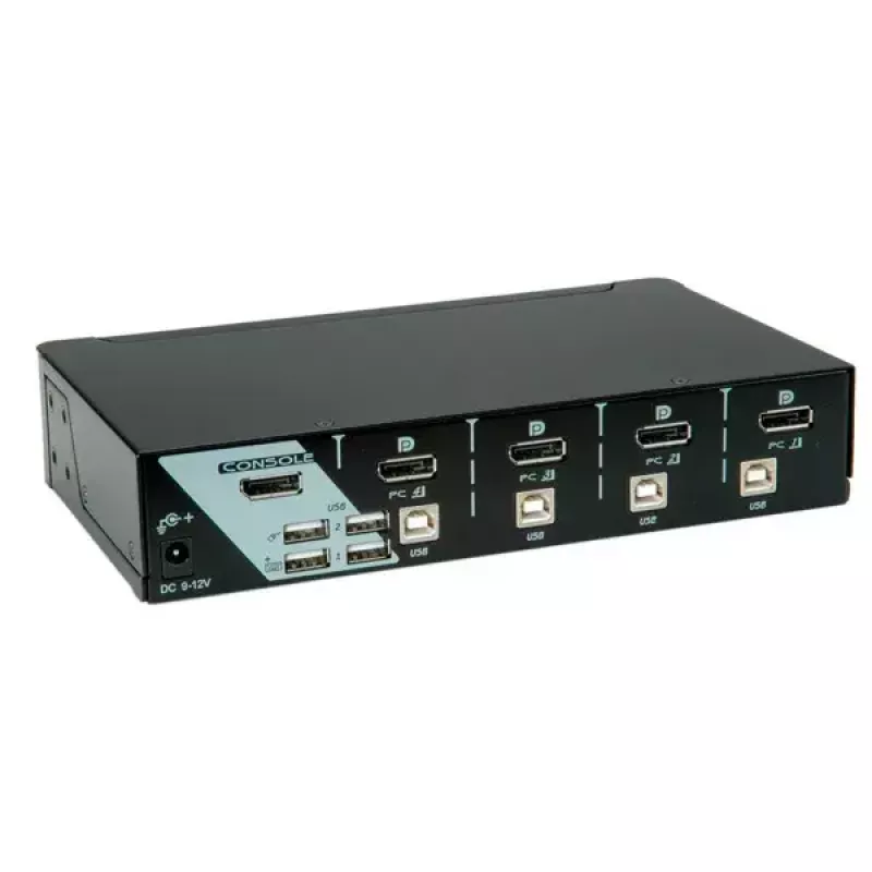 KVM Switch ROLINE 1 User 4 PCs DisplayPort USB-jaoturiga
