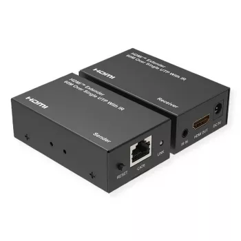 AV pikendaja (saatja ja vastuvõtja) VALUE 14.99.3569 — Cat6, kuni 1920×1200, 5V/1A