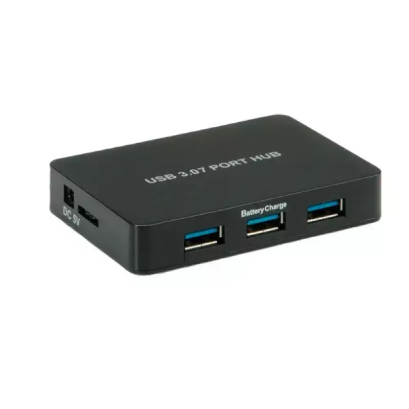 USB Hub VALUE USB 3.0 Lauaarvuti USB-jaotur 7 Porti koos Toiteplokiga
