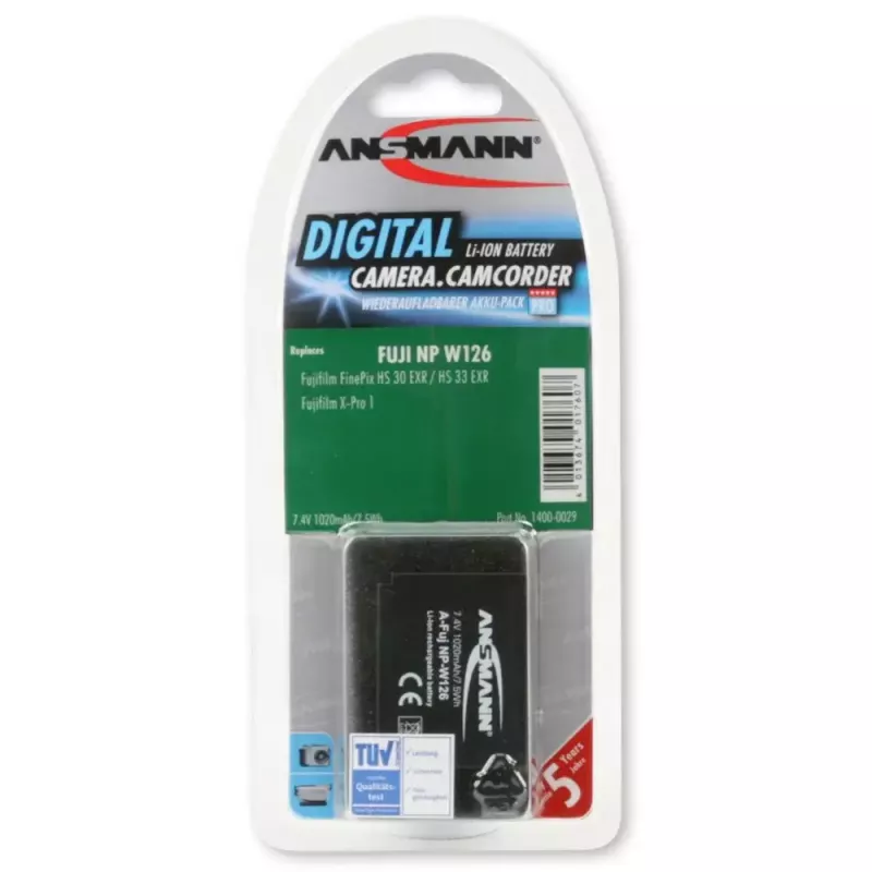 Aku Ansmann A-FUJ NP-W 126 Liitium-ioon 1020 mAh