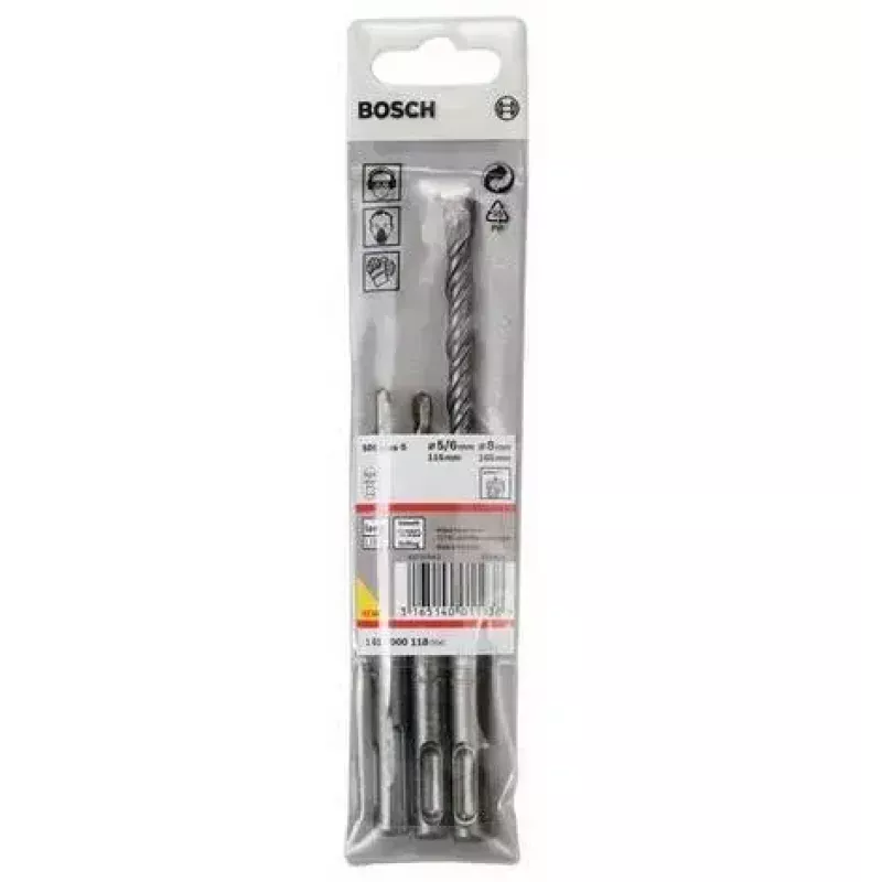 Puurikomplekt Bosch 1 617 000 118 3 tk SDS Plus 5.0mm 6.0mm 8.0mm