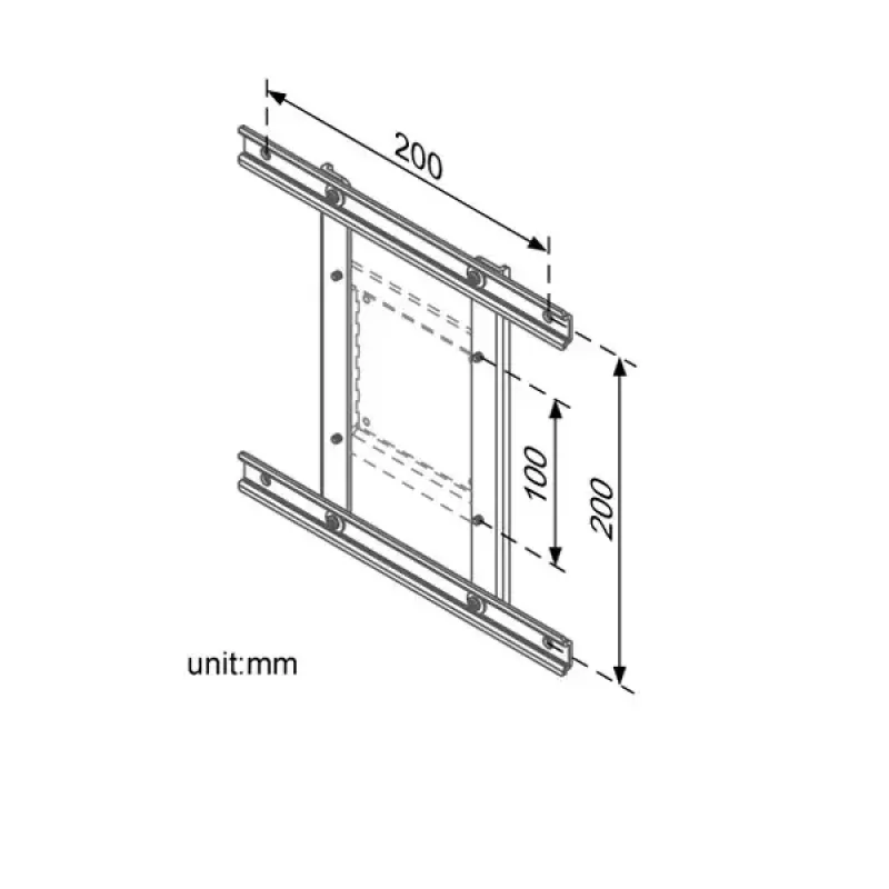 VESA-adapter ROLINE 100x100-100x200/200x200 muudetav hõbedane
