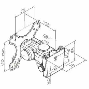 LCD Monitor Wall Mount Kit 2 Joints VALUE 17.99.1125