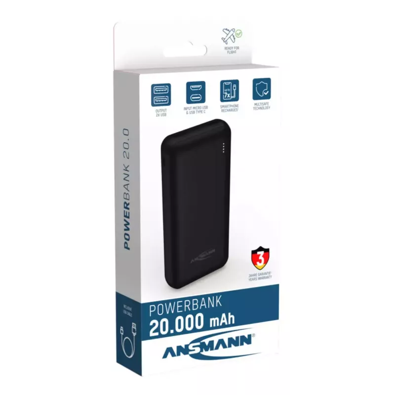 Kaasaskantav aku Ansmann PB212 20000 mAh