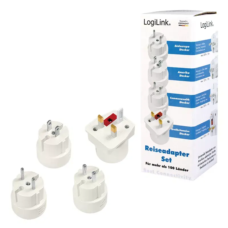 Toitepistikupesa adapter LogiLink PA0186 Valge