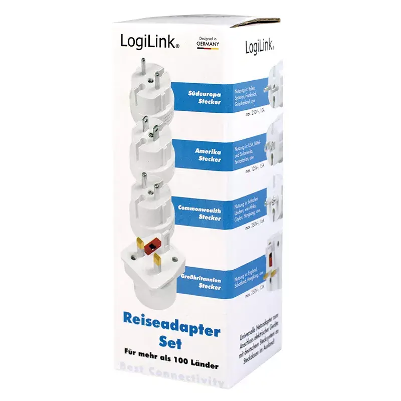 Toitepistikupesa adapter LogiLink PA0186 Valge