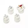 Toitepistikupesa adapter LogiLink PA0186 Valge